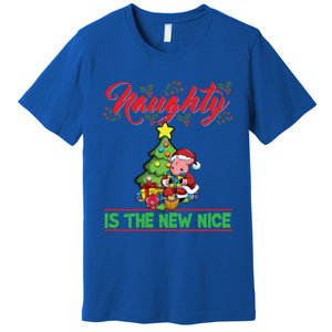 Naughty Is The New Nice Christmas Santa Xmas Gift Premium T-Shirt