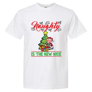 Naughty Is The New Nice Christmas Santa Xmas Gift Garment-Dyed Heavyweight T-Shirt