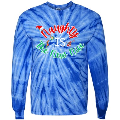 Naughty Is The New Nice Elf Santa Snow Christmas Holiday Gift Tie-Dye Long Sleeve Shirt