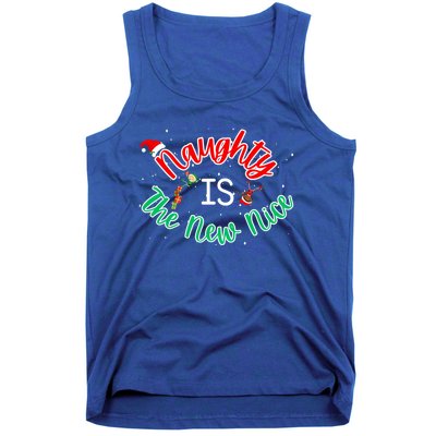 Naughty Is The New Nice Elf Santa Snow Christmas Holiday Gift Tank Top