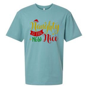 Naughty Is The New Nice Funny Christmas Novelty Holiday Item Funny Gift Sueded Cloud Jersey T-Shirt