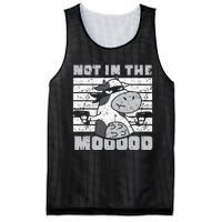 Not In The Mooood Cow Cows Farm Animals Lover Mesh Reversible Basketball Jersey Tank