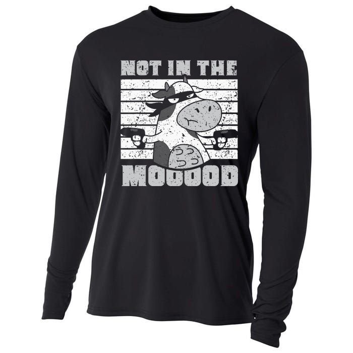 Not In The Mooood Cow Cows Farm Animals Lover Cooling Performance Long Sleeve Crew