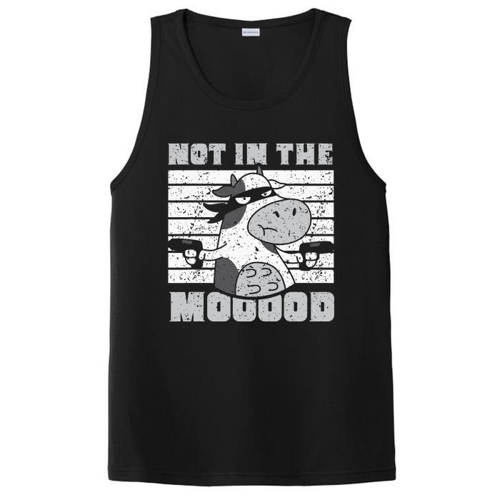 Not In The Mooood Cow Cows Farm Animals Lover PosiCharge Competitor Tank