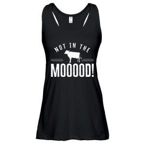 Not in the Mooood Farmer Cow Cows Farming Herd Ladies Essential Flowy Tank