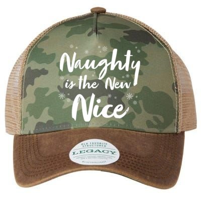 Naughty Is The New Nice Funny Merry Christmas Holiday Gift Legacy Tie Dye Trucker Hat