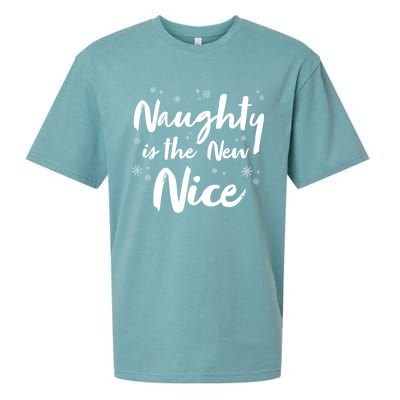 Naughty Is The New Nice Funny Merry Christmas Holiday Gift Sueded Cloud Jersey T-Shirt