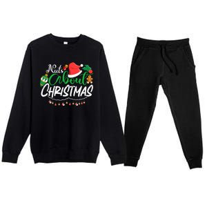 Naughty Is The New Nice Funny Quote Graphic Gift Premium Crewneck Sweatsuit Set