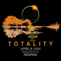 Noblesville Indiana Total Solar Eclipse 2024 Guitar Drawstring Bag