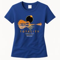 Noblesville Indiana Total Solar Eclipse 2024 Guitar Womens T-Shirt