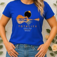 Noblesville Indiana Total Solar Eclipse 2024 Guitar Womens T-Shirt