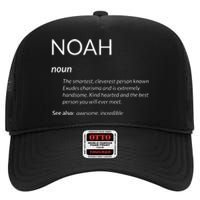 Noah Is The Best Funny Name Definition Noah High Crown Mesh Back Trucker Hat