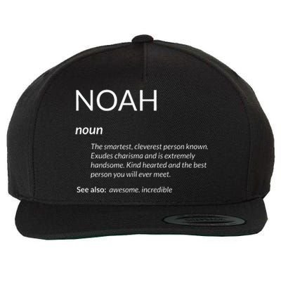 Noah Is The Best Funny Name Definition Noah Wool Snapback Cap