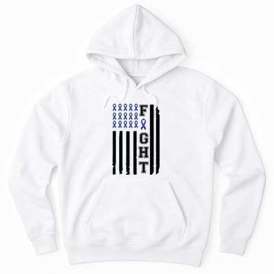 Nobody In This Family Fights Alone Colon Cancer Awareness Hoodie