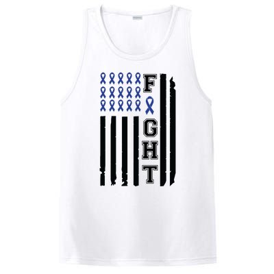 Nobody In This Family Fights Alone Colon Cancer Awareness PosiCharge Competitor Tank