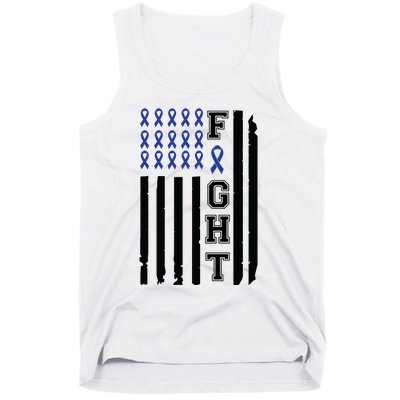 Nobody In This Family Fights Alone Colon Cancer Awareness Tank Top