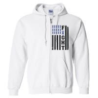 Nobody In This Family Fights Alone Colon Cancer Awareness Full Zip Hoodie