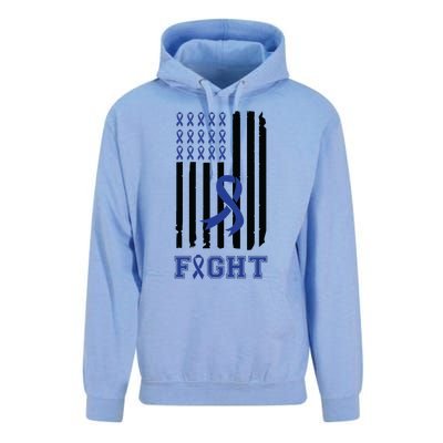 Nobody In This Family Fights Alone Colon Cancer Awareness Unisex Surf Hoodie