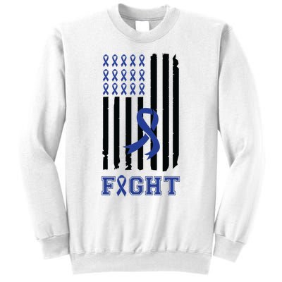 Nobody In This Family Fights Alone Colon Cancer Awareness Sweatshirt