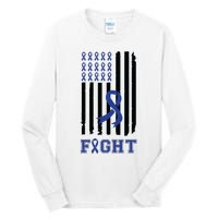 Nobody In This Family Fights Alone Colon Cancer Awareness Tall Long Sleeve T-Shirt