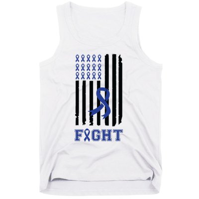 Nobody In This Family Fights Alone Colon Cancer Awareness Tank Top