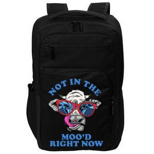 Not In The Mood Right Now Funny Cow Impact Tech Backpack