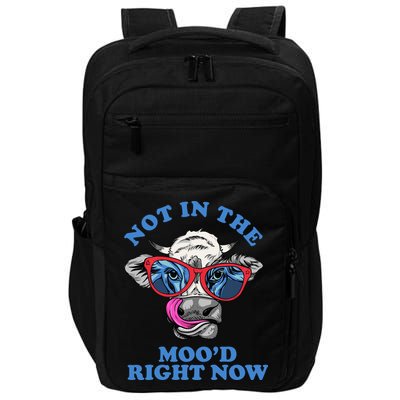 Not In The Mood Right Now Funny Cow Impact Tech Backpack