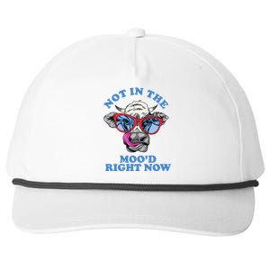 Not In The Mood Right Now Funny Cow Snapback Five-Panel Rope Hat