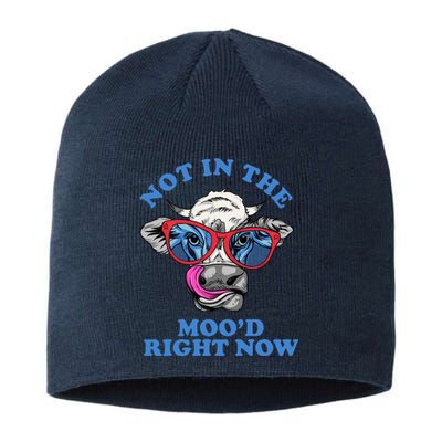 Not In The Mood Right Now Funny Cow Sustainable Beanie