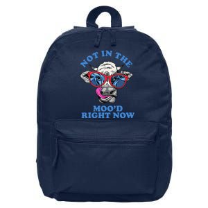 Not In The Mood Right Now Funny Cow 16 in Basic Backpack