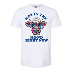 Not In The Mood Right Now Funny Cow Softstyle CVC T-Shirt