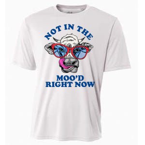 Not In The Mood Right Now Funny Cow Cooling Performance Crew T-Shirt