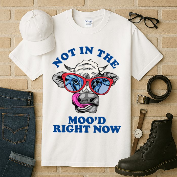 Not In The Mood Right Now Funny Cow Tall T-Shirt