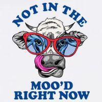 Not In The Mood Right Now Funny Cow Sustainable Bucket Hat