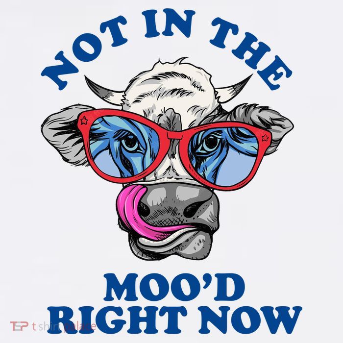 Not In The Mood Right Now Funny Cow Button