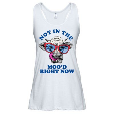 Not In The Mood Right Now Funny Cow Ladies Essential Flowy Tank