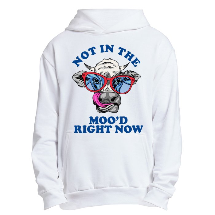 Not In The Mood Right Now Funny Cow Urban Pullover Hoodie