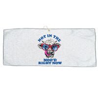 Not In The Mood Right Now Funny Cow Large Microfiber Waffle Golf Towel