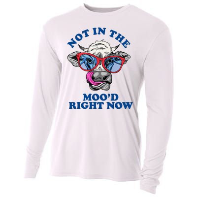 Not In The Mood Right Now Funny Cow Cooling Performance Long Sleeve Crew