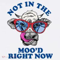 Not In The Mood Right Now Funny Cow Cooling Performance Long Sleeve Crew