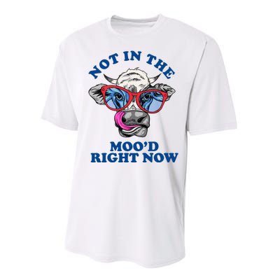 Not In The Mood Right Now Funny Cow Performance Sprint T-Shirt