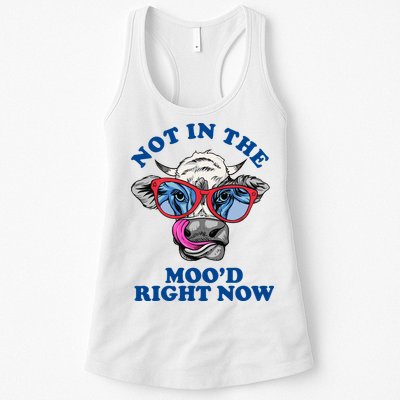 Not In The Mood Right Now Funny Cow Womens Tank Top