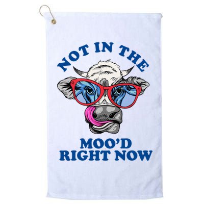 Not In The Mood Right Now Funny Cow Golf Towel