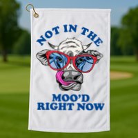 Not In The Mood Right Now Funny Cow Golf Towel