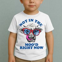 Not In The Mood Right Now Funny Cow Toddler T-Shirt