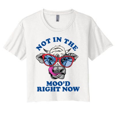 Not In The Mood Right Now Funny Cow Crop Top