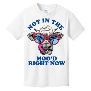 Not In The Mood Right Now Funny Cow Kids T-Shirt