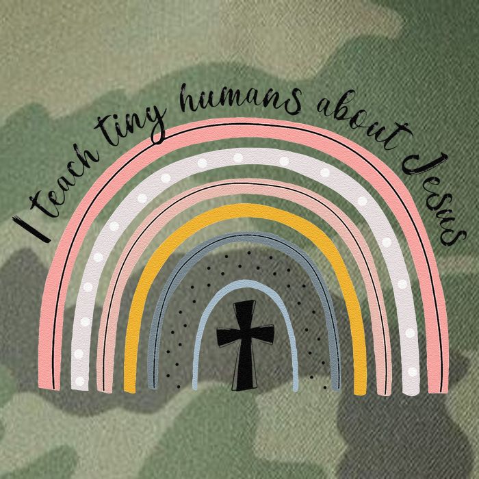 NG0M I Teach Tiny Humans About Jesus Teacher Appreciation Legacy Tie Dye Trucker Hat