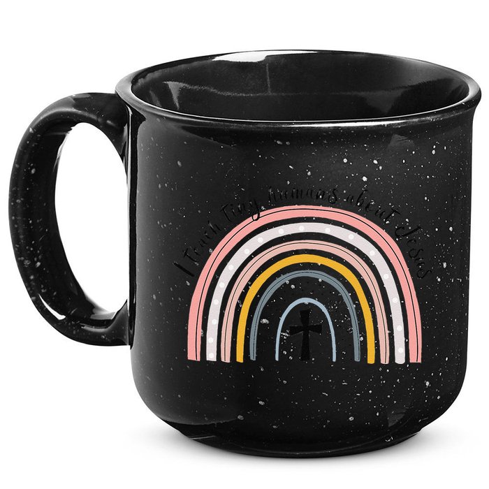 NG0M I Teach Tiny Humans About Jesus Teacher Appreciation 15oz Campfire Ceramic Mug