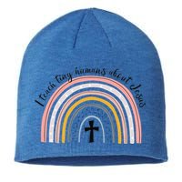 NG0M I Teach Tiny Humans About Jesus Teacher Appreciation Sustainable Beanie